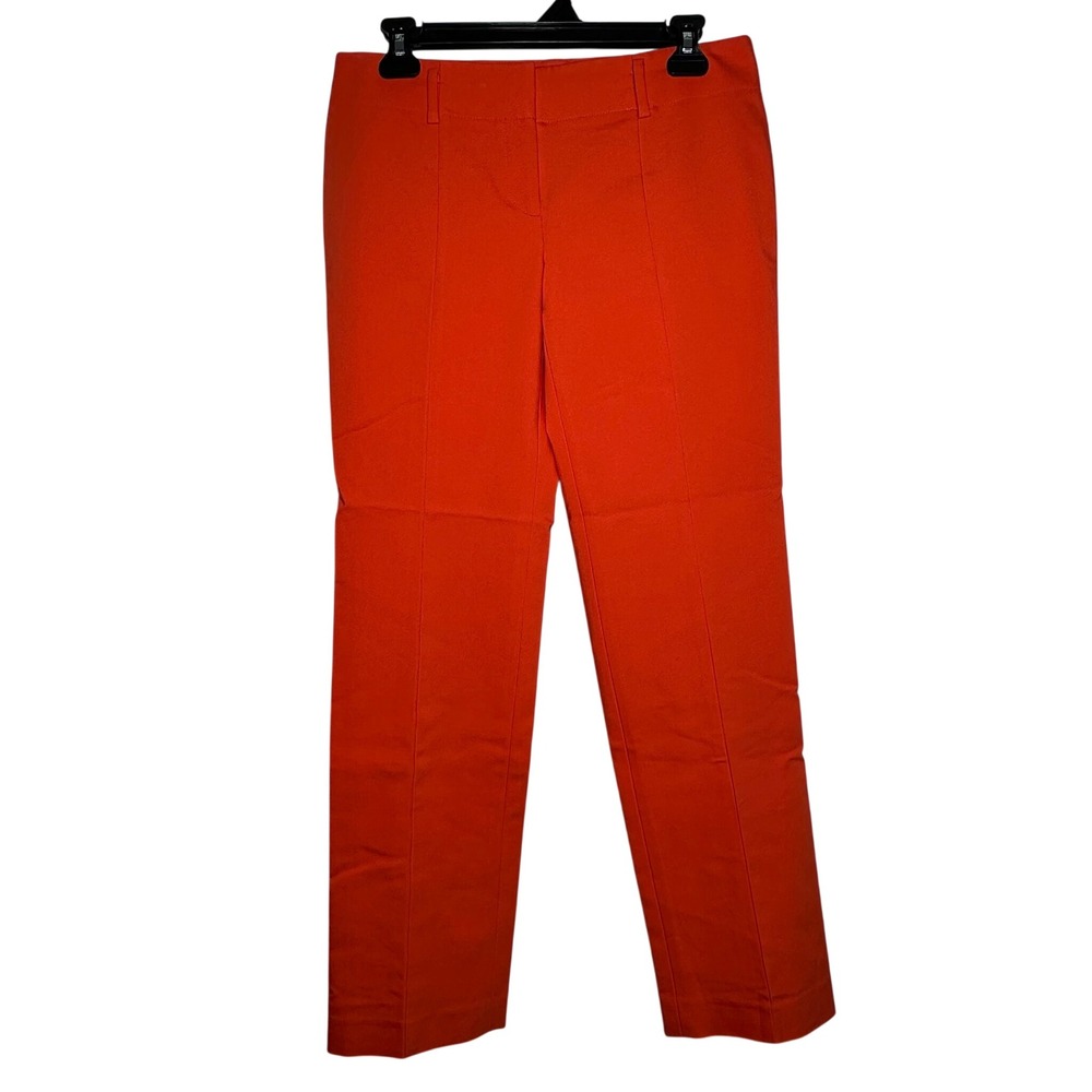 Ann Taylor Petite Orange Straight Leg Career Pants Women Size 4P